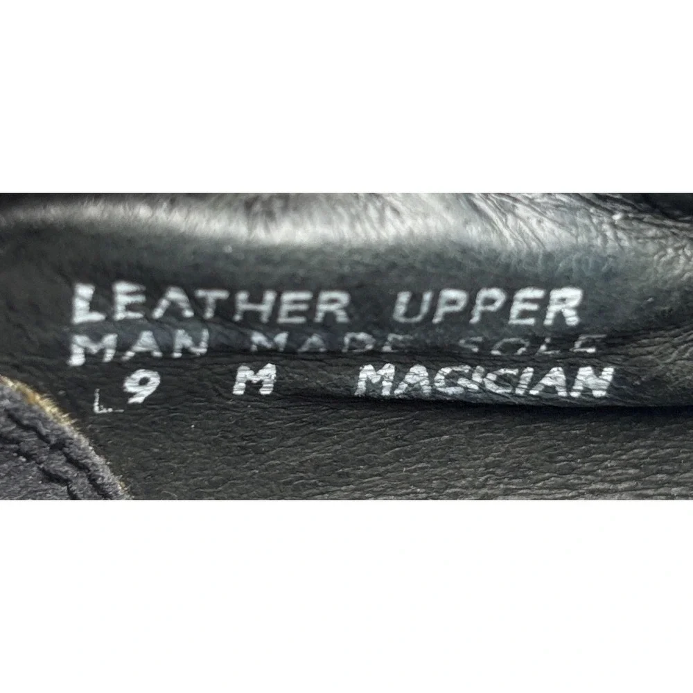 Alfani Men's Black Leather Derby Dress Shoes Size 9M Made in Italy Split Toe